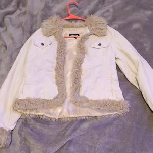 Dollhouse cream furry jacket